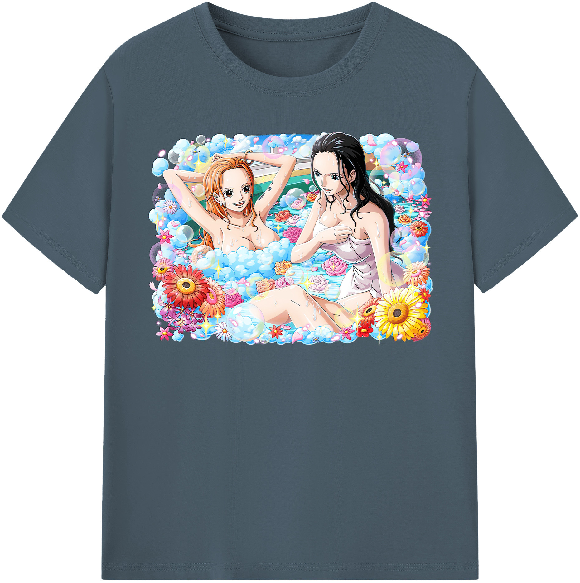 ワンピース ニコ・ロビン ONE PIECE Nico Robin 綿100％半袖Tシャツ（フロントプリント）
